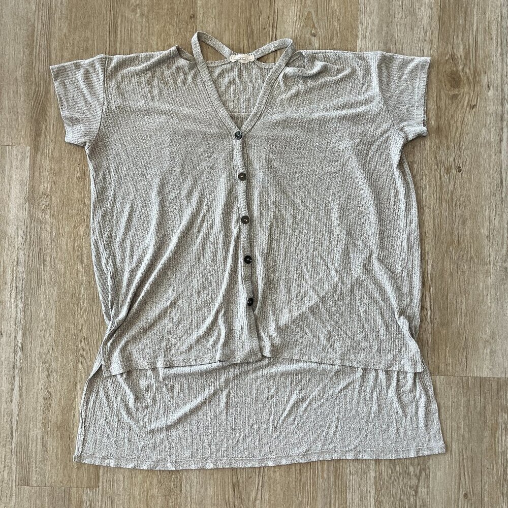 Womens Hopely Grey Tunic Shirt - XXXL